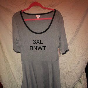 LULAROE NICOLE -NWT 3XL GREY WITH BLACK